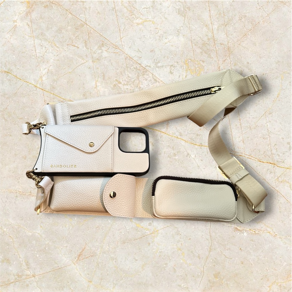 Bandolier Cream Crossbody Bag